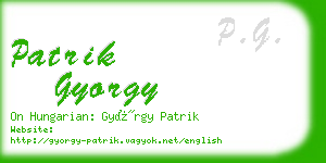 patrik gyorgy business card